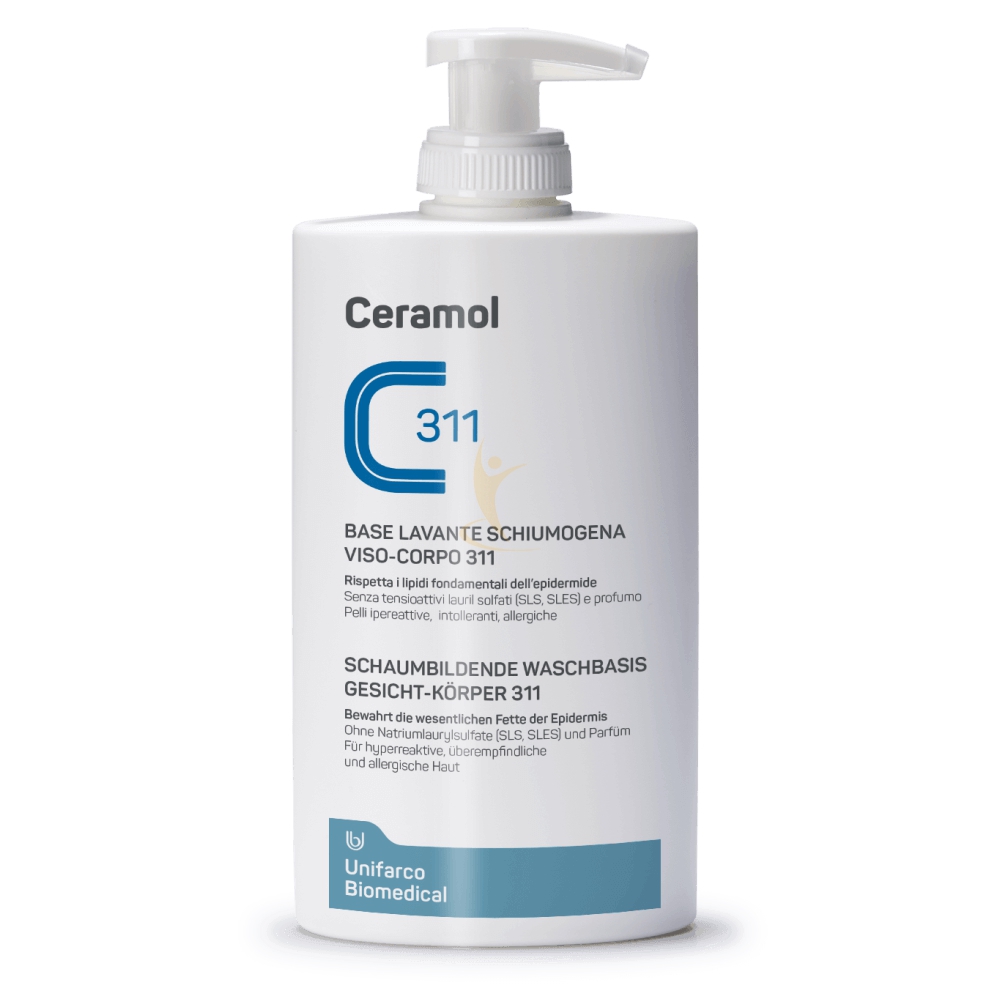 Ceramol Linea 311 Base Lavante Schiumogena Viso Corpo Pelli Sensibili 400 ml