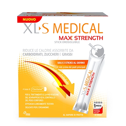 XLS Medical Linea Controllo del Peso Max Strenght Integratore 60 Stick