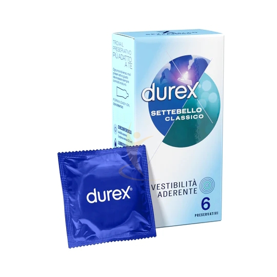 Durex Linea Classica Settebello Cassico Condom Confezione con 6 Profilattici