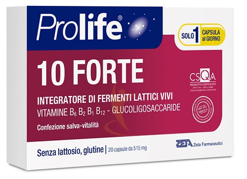 Prolife Linea Intestino Sano 10 Forte Integratore Fermenti Lattici 20 Capsule