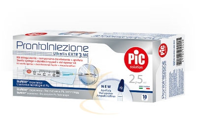 Siringa Pic Solution Prontoiniezione Ago Misura Gauge 23 1 1/4 10 Pezzi 5ml