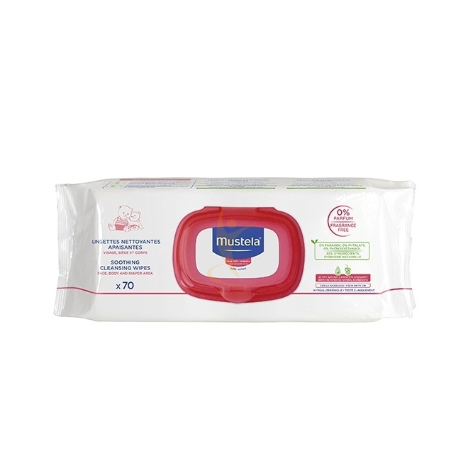 Mustela Salviette Detergente Lenitivo 70 Pezzi
