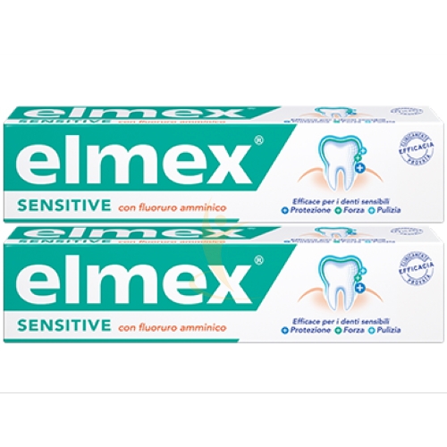 elmex Linea Igiene Dentale Quotidiana Dentifricio Sensitive Plus 2x100 ml