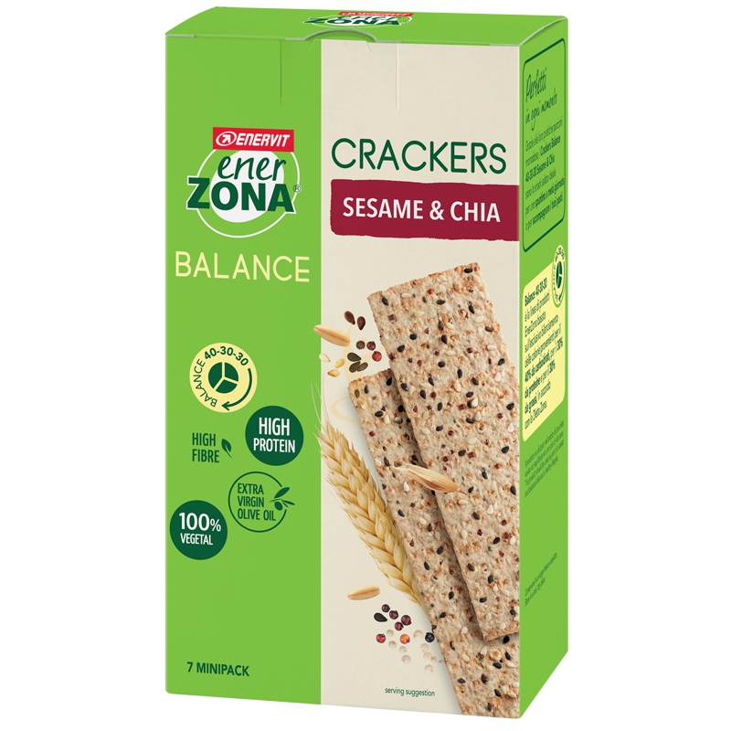 EnerZona Linea Balance Crackers Sesame & Chia 40-30-30  7 minipack