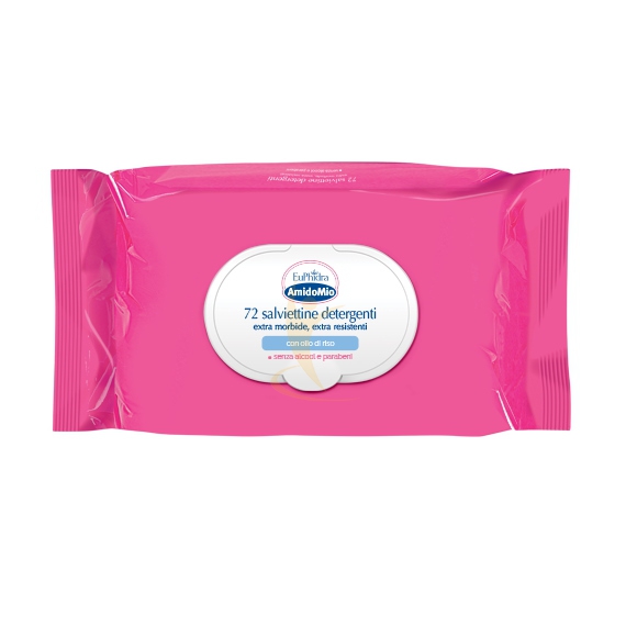 EuPhidra Linea AmidoMio 72 Salviette Detergenti Delicate per Pelli Sensibili