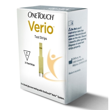 LifeScan OneTouch Linea Controllo Glicemia Verio 25 Strisce Reattive