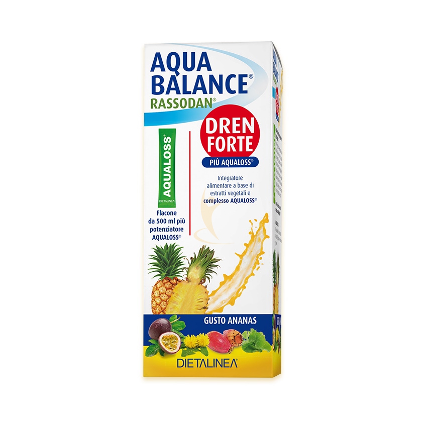 Aqua Balance Rassodan Dren Forte Gusto Ananas 500 Ml Dietalinea + Aqualoss 2,8 G