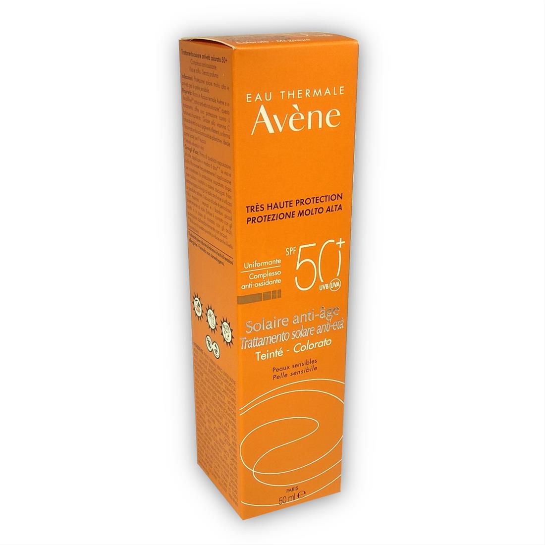 Avene linea Solare Trattamento Anti-eta' 50+ Colorato 50 Ml