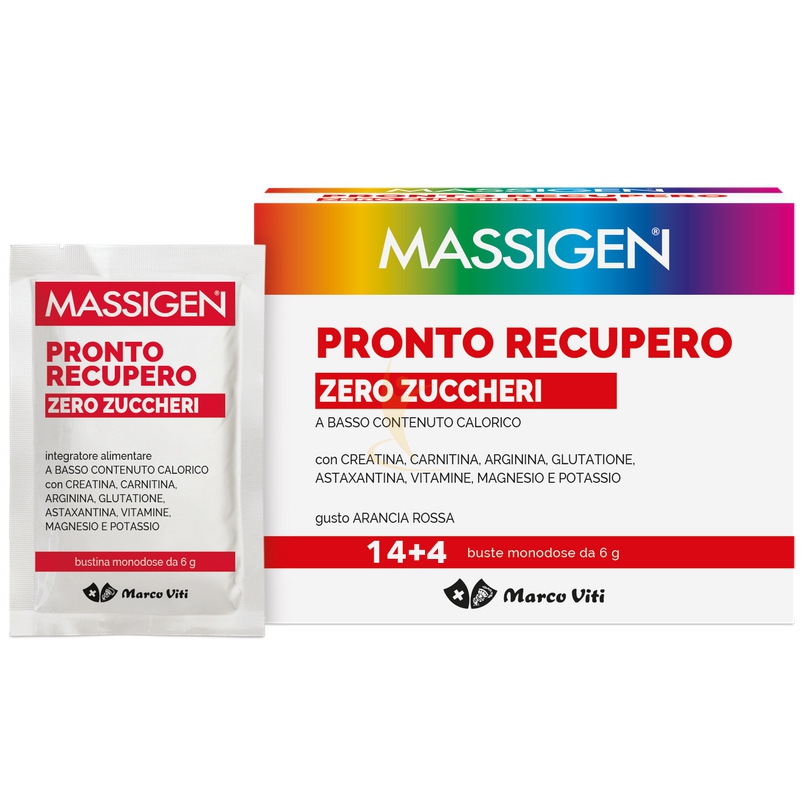 Massigen Pronto Recupero Zero Zuccheri 14 Bustine + 4 Bustine