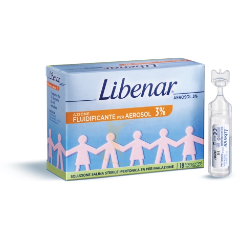 Libenar Linea Pulizia e Salute del Naso 18 Fiale Aerosol Ipertoniche 3%