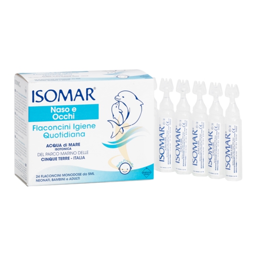 Isomar Linea Pulizia e Salute del Naso Acqua di Mare Isotonica 24 Fiale 5 ml