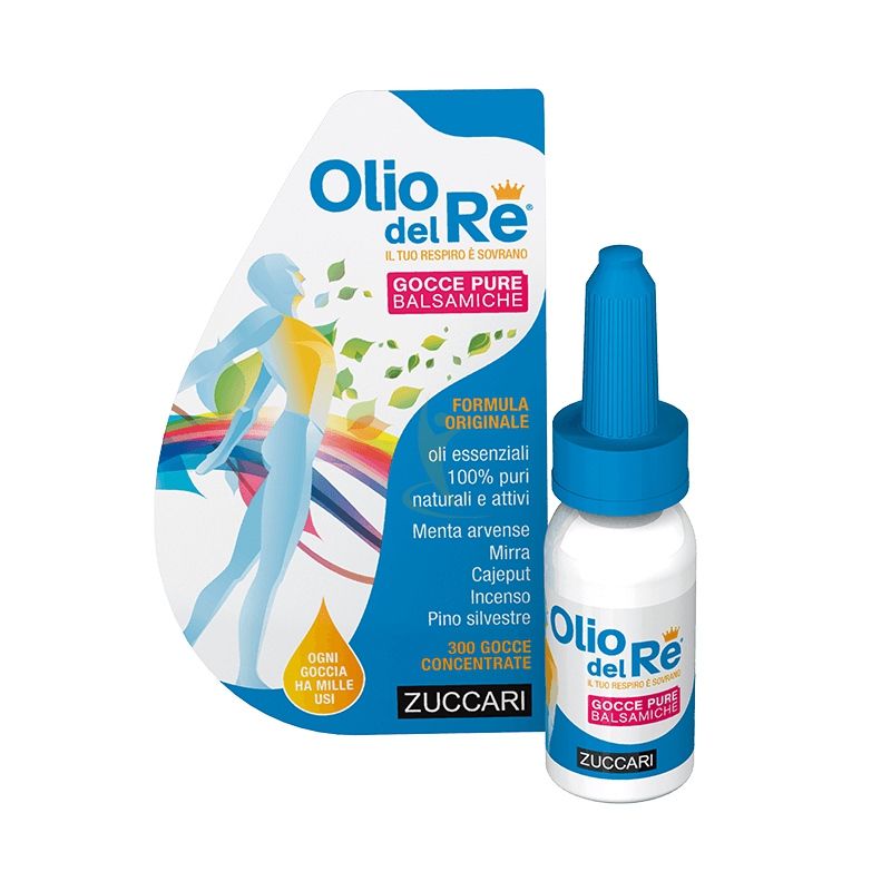 Zuccari Linea Olio del Re Repirazione Gocce Pure Balsamiche Oli Essenziali 10 ml