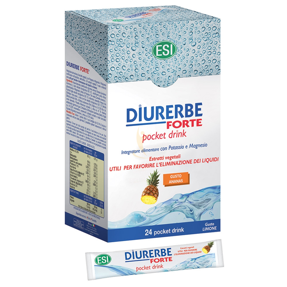 Esi Linea Drenante Depurativa Diurerbe Forte Integratore 24 Pochet Drink Ananas