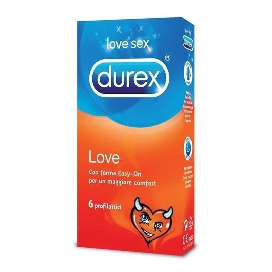 Durex Linea Classica Love Easy On Condoms Confezione con 6 Profilattici