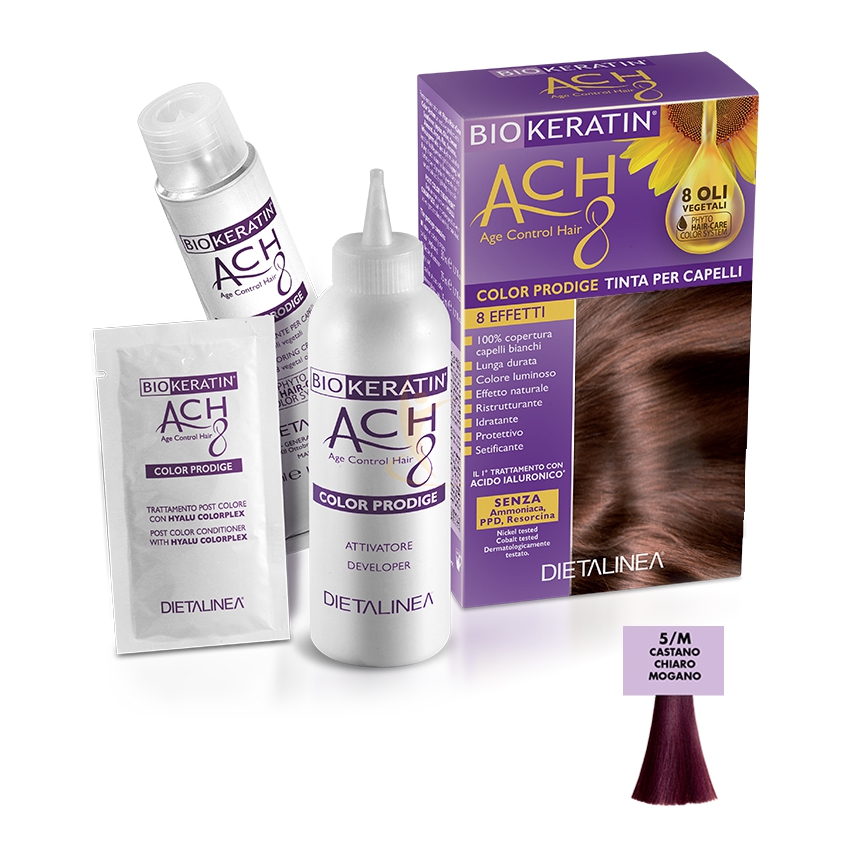 Dietalinea Colore Capelli Biokeratin Ach8 Color Prodig 5/m Castano Chiaro Mogano