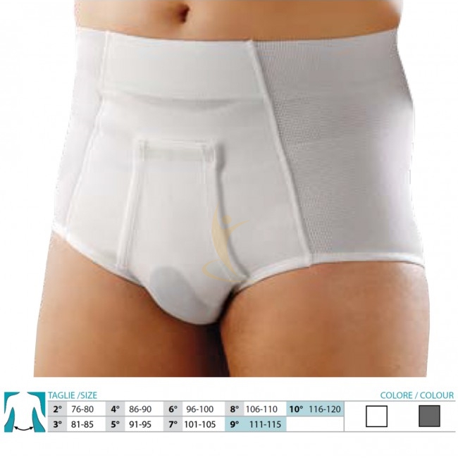 Safte Orione 316 Cintoslip Erniario Uomo Alto Aperto Con Pelotte Grigio Misura 6