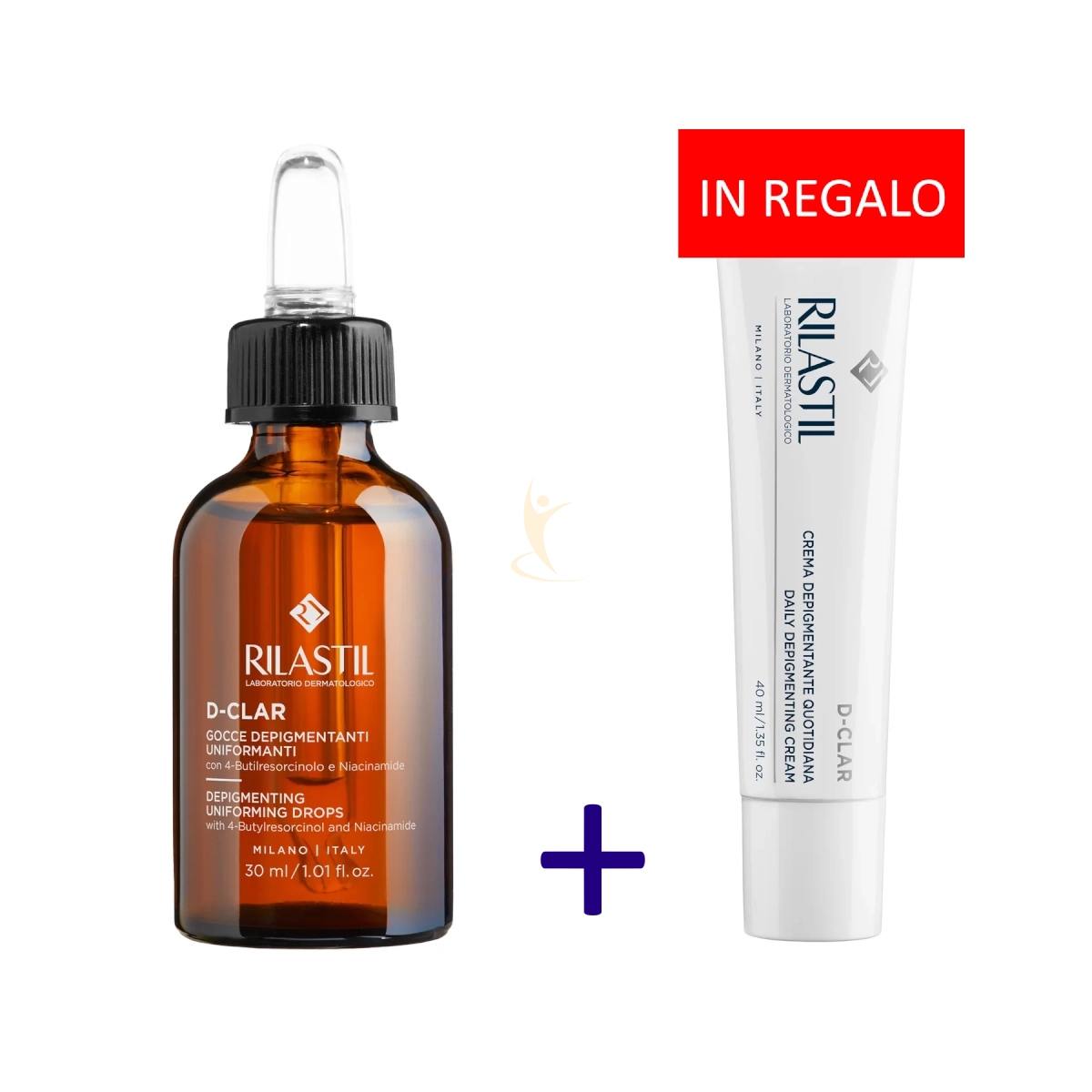 Rilastil D-Clar Cofanetto Duo Anti-Macchie Gocce depigmentanti+Crema