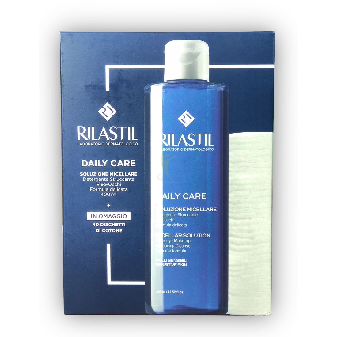 Rilastil Daily Care Soluzione Micellare 400 Ml + 40 Dischetti Struccanti