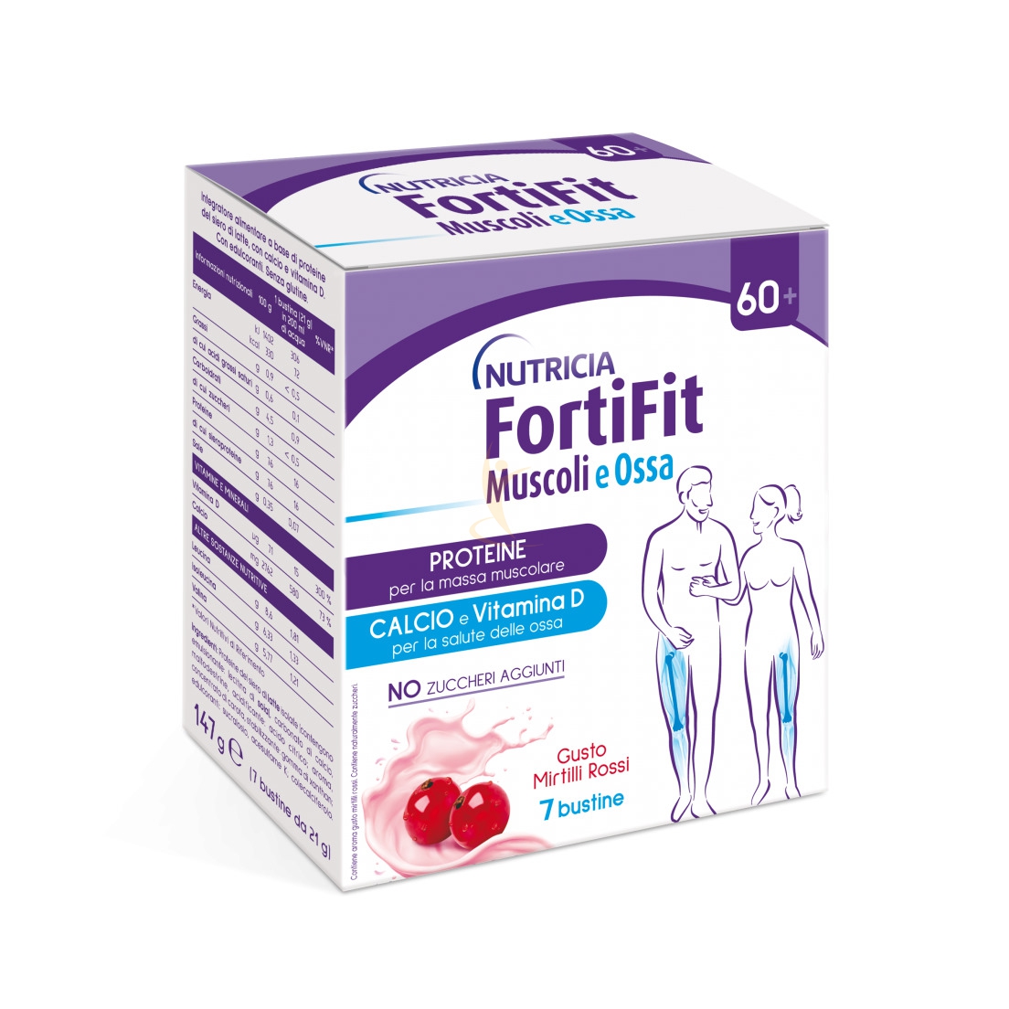 Nutricia Italia Fortifit Muscoli E Ossa 7 Bustine Gusto Mirtilli Rossi