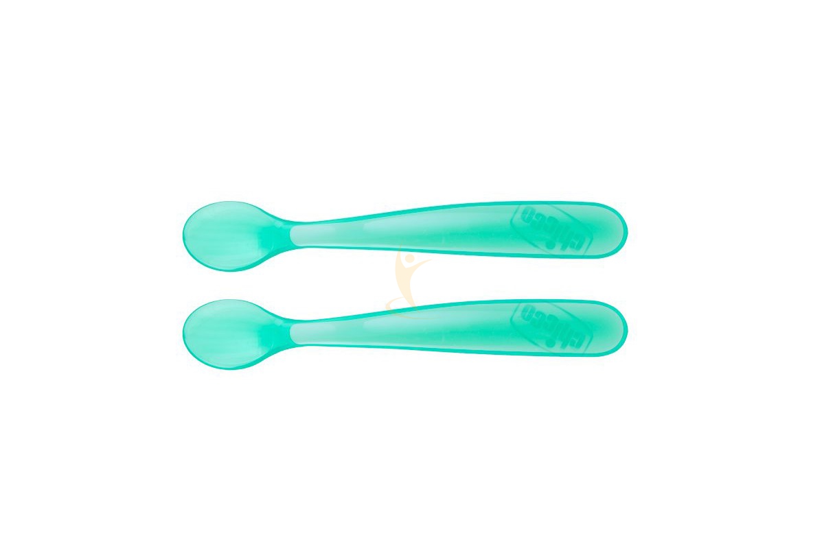 Chicco CHICCO CUCCHIAIO SILICONE MASCHILE BI PACK 6M+ 
