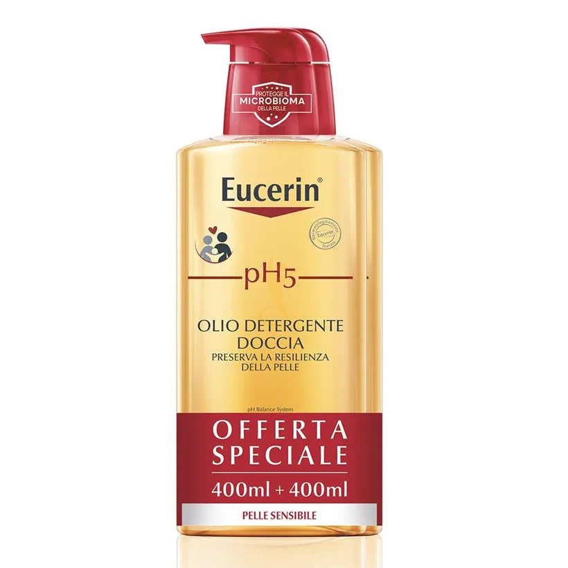 Beiersdorf Eucerin Bipacco Ph5 Olio Detergente 400 + 400 Ml