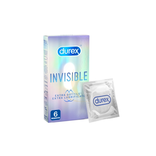 Profilattico Durex Invisible Extra Lubrificante 6 Pezzi