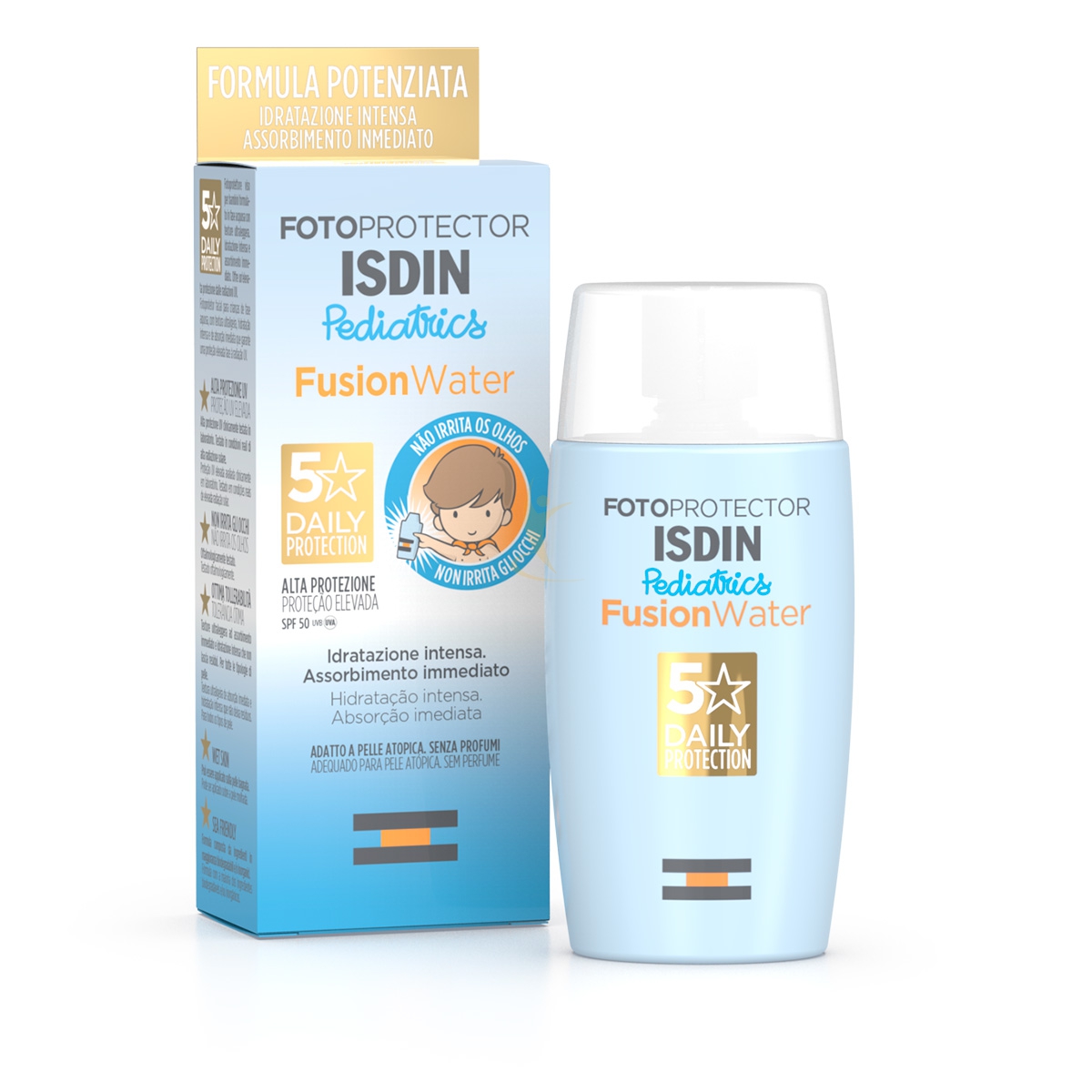 Isdin Linea Protezione Solare Fotoprotector Pediatrics Fusion Water Spf50 50ml.