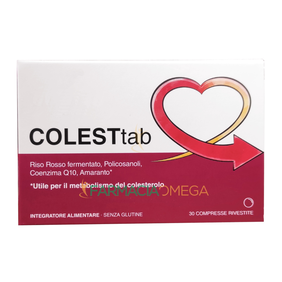 Linea Colesterolo e Trigliceridi COLESTtab Integratore Alimentare 30 Compresse