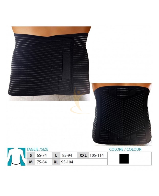 Safte Orione 3082 Corsetto Lombare Steccato Con Sostegno Dorsale A V Nero M