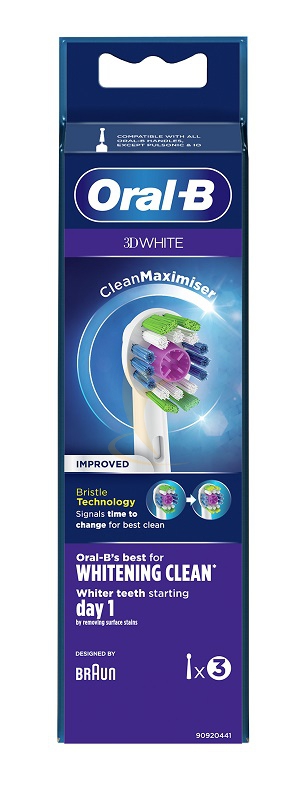 Procter & Gamble Oralb Refill Testione Di Ricambio 3d White 3 Testine