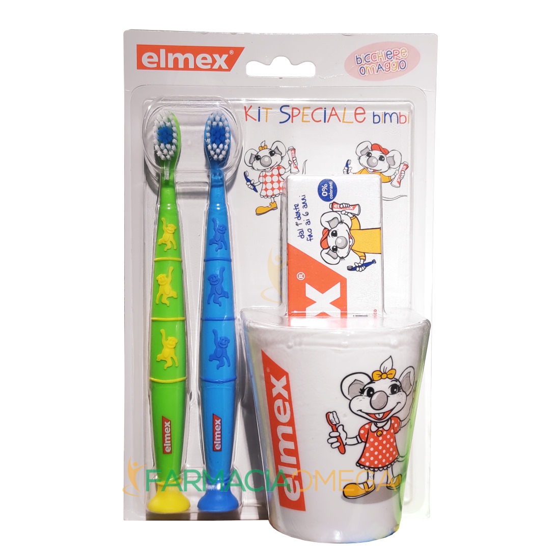 Special pack kids elmex 1 dentifricio + 2 spazzolini + 1 tazza omaggio