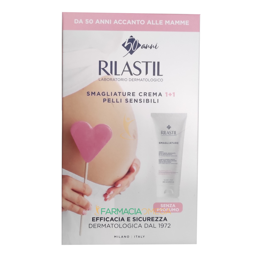 Rilastil Linea Corpo Smagliature Elasticizzante Pelli Senibili Crema 200+200 ml
