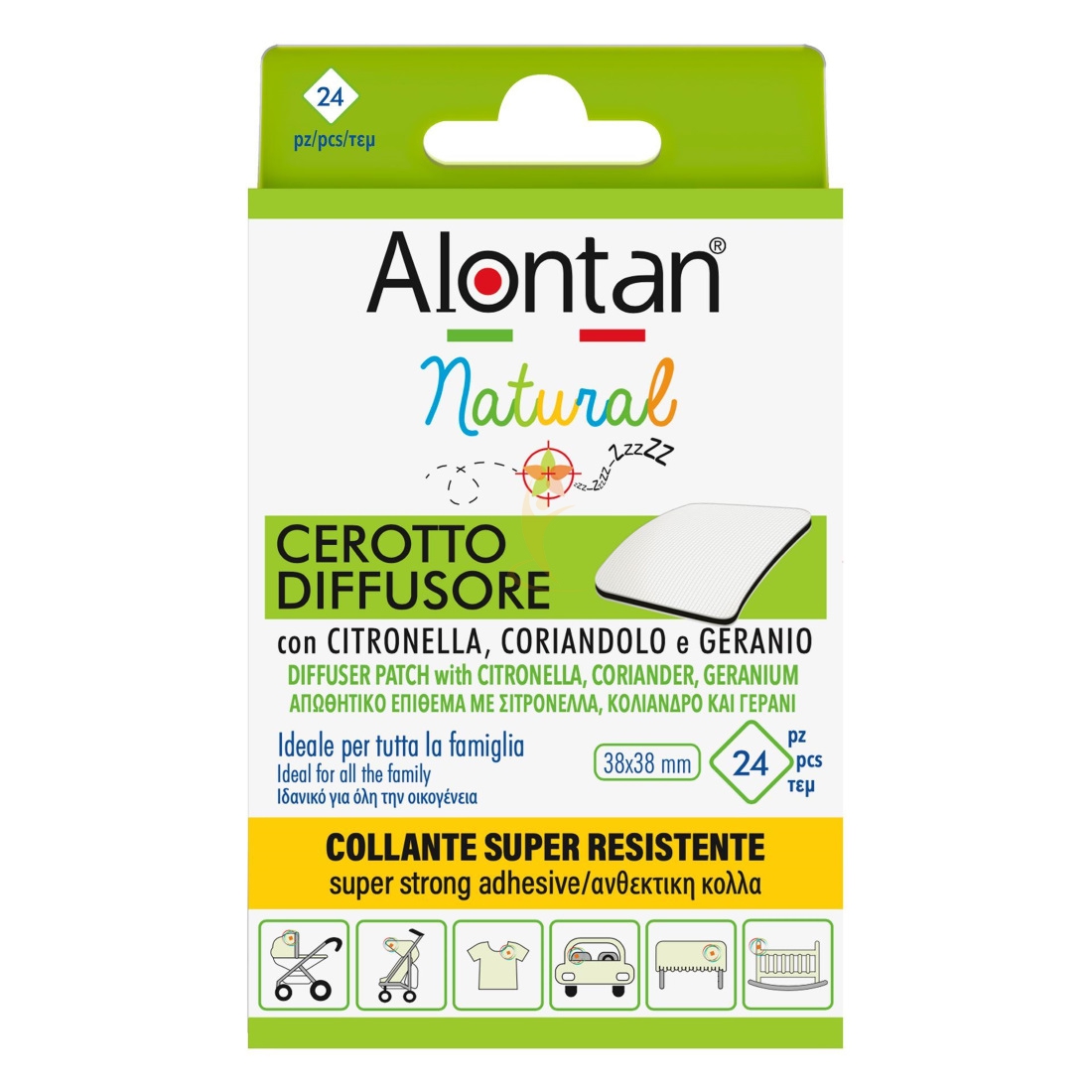 Pietrasanta Pharma Alontan Natural Cerotto Anti Zanzare 24 Cerotti