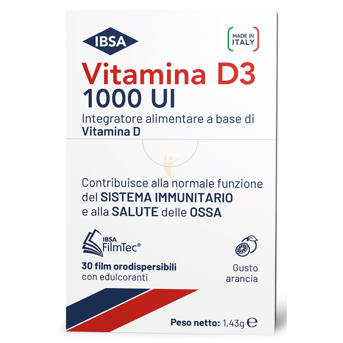 Vitamina D3 Ibsa 1000ui 30 Film Orodispersibili Gusto Arancia