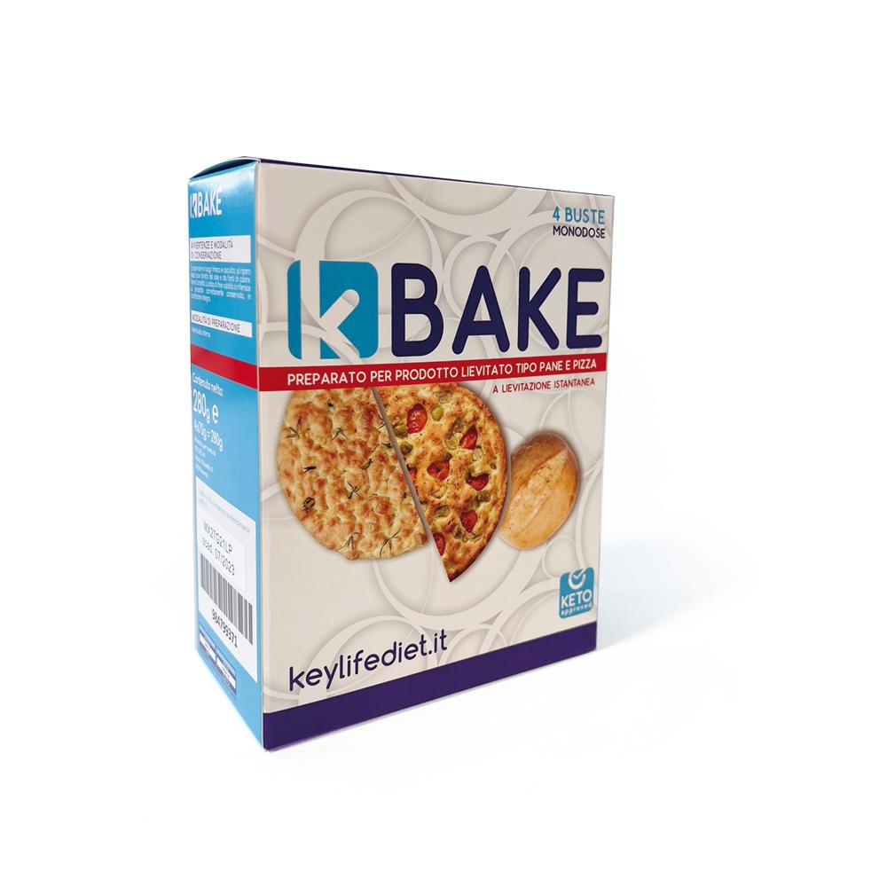 Keylife Kbake Preparato Tipo Pane Pizza 4 Buste Da 70g
