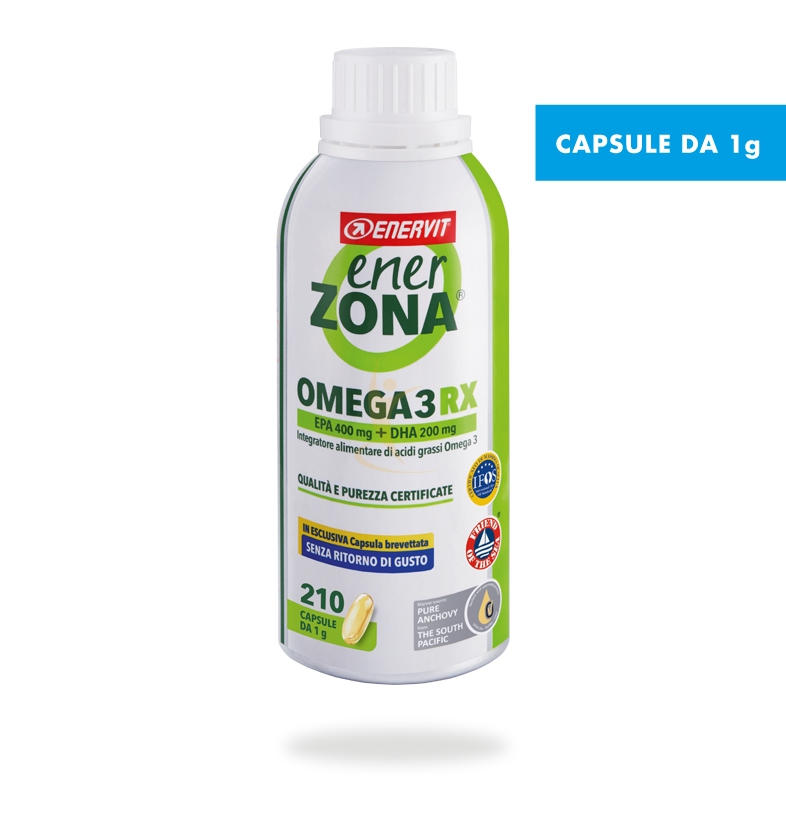 Enervit Enerzona Integratori Omega3 Rx Acidi Grassi EPA DHA 210 Capsule da 1 g