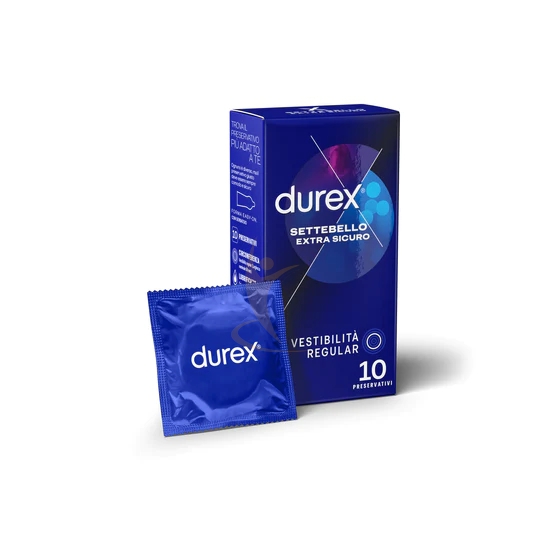 Durex Linea Classica Settebello Extra Sicuro Confezione con 10 Profilattici