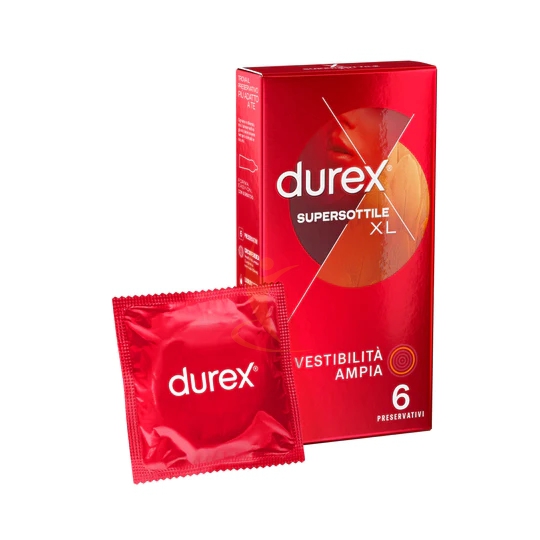 Durex Supersottile Profilattici Vestibilit Ampia XL 6 Profilattici