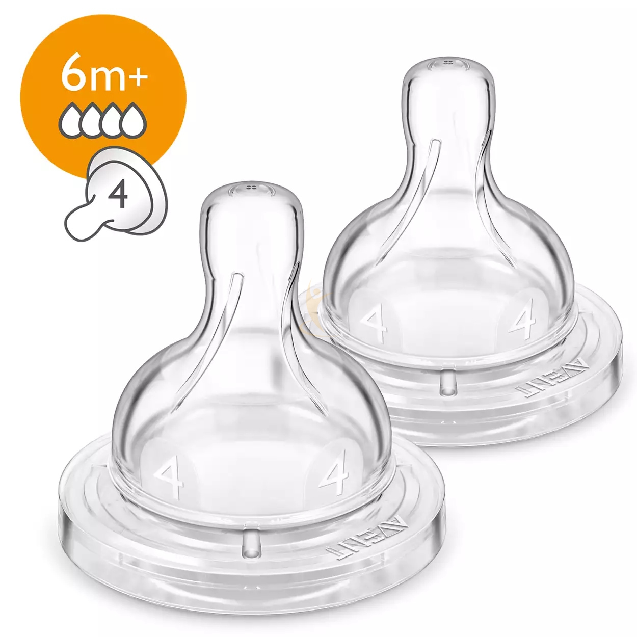 Avent Tettarella Classic Anti-Colic Flusso Veloce 4 Fori 2 Pezzi
