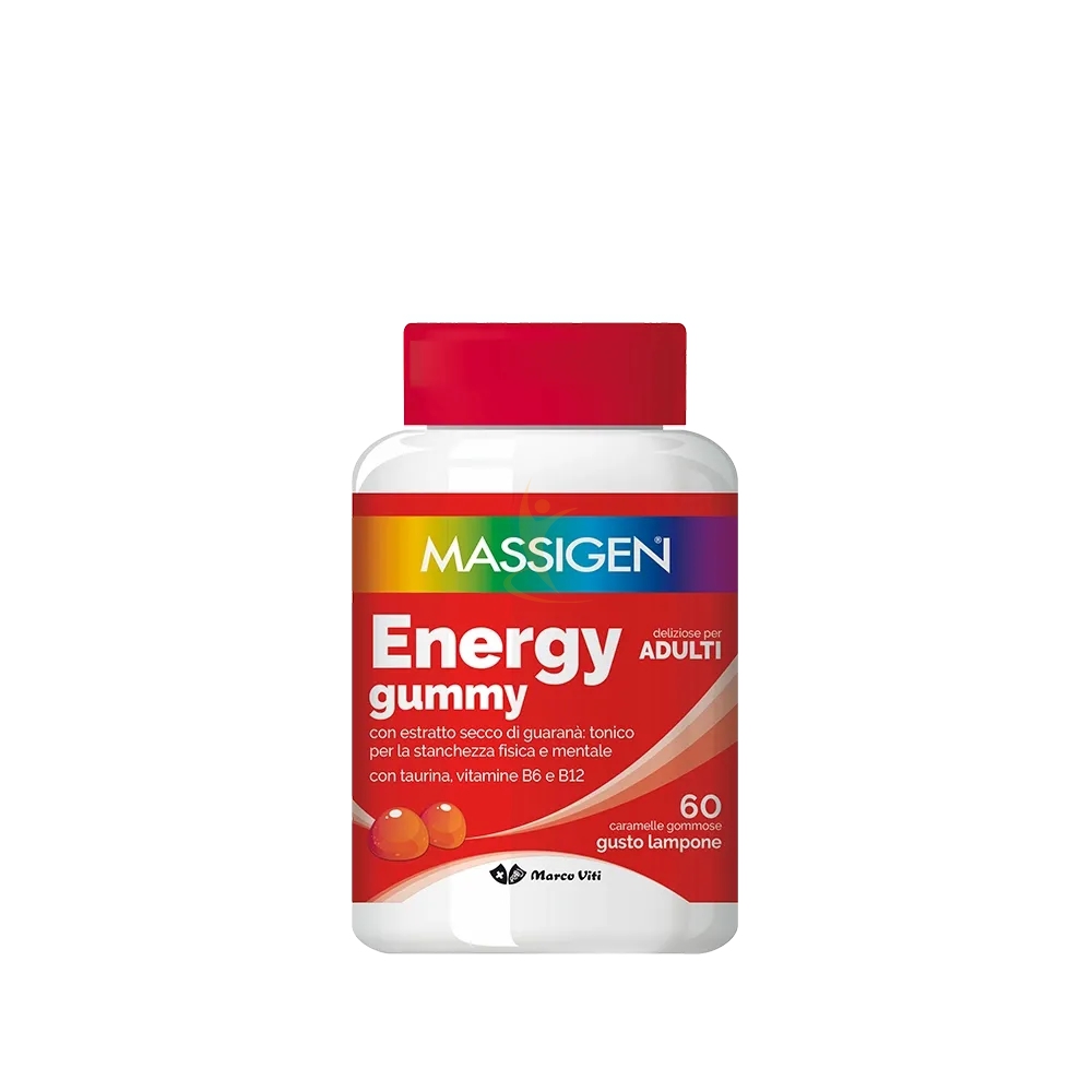 Massigen Energy Gummy 60 Caramelle Gommose Gusto Lampone