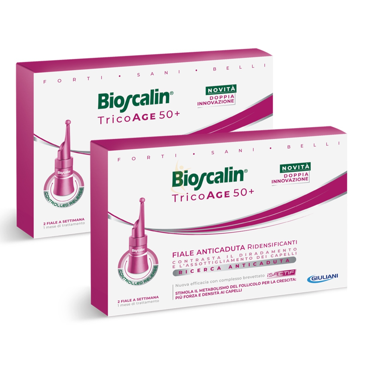 Bioscalin Linea Tricoage 50+ Fiale Anticaduta Ridensificanti 10+10 Fiale