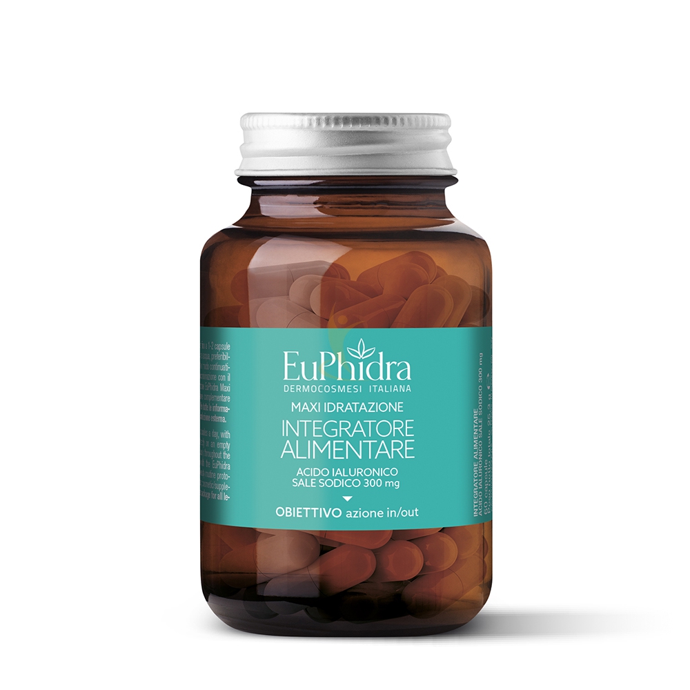 Euphidra Maxi Idratazione Integratore Alimentare Acido Ialuronico 60 Capsule