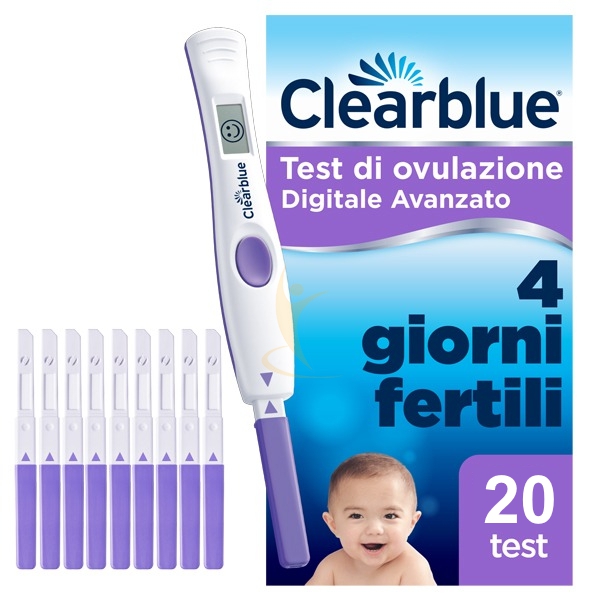 Clearblue Linea Gravidanza 10 Test di Ovulazione Digitali Doppio Indicatore Orm