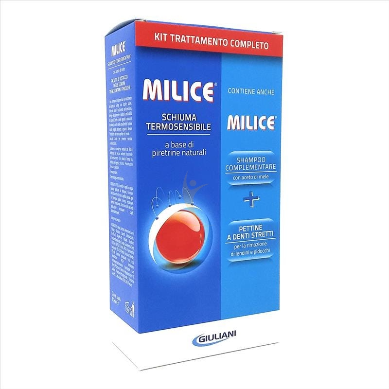 Milice Trattamento Completo Pidocchi Multipack Schiuma+Shampoo+Pettine
