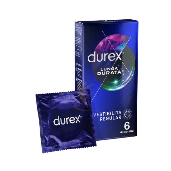 Durex Lunga Durata Ritardante Forma Classica Confezione con 6 Profilattici