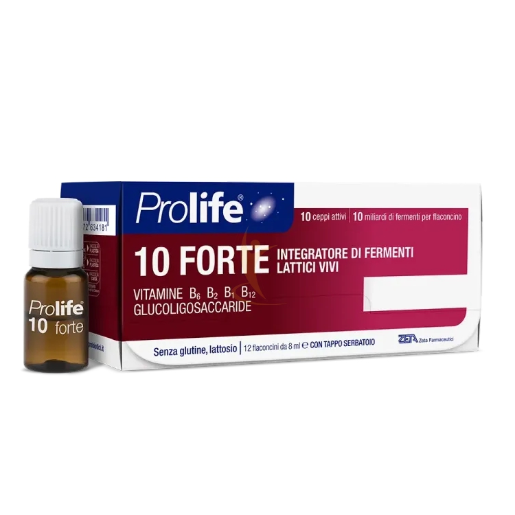 Prolife Linea Intestino Sano 10 Forte Integratore Fermenti Lattici 12 Flaconcini