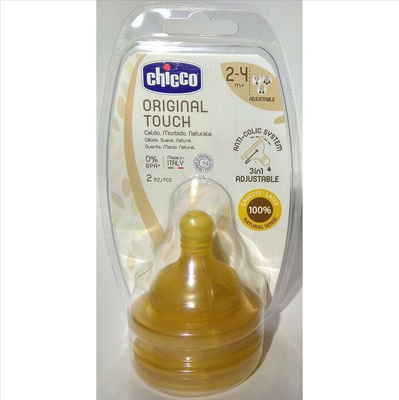 Chicco Tettarella Original Touch flusso regolabile 2-4 m+ Caucciu' 2 Pezzi