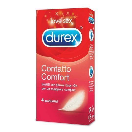 Durex Linea Feeling Contatto Comfort Profilattici Confezione con 4 Profilattici
