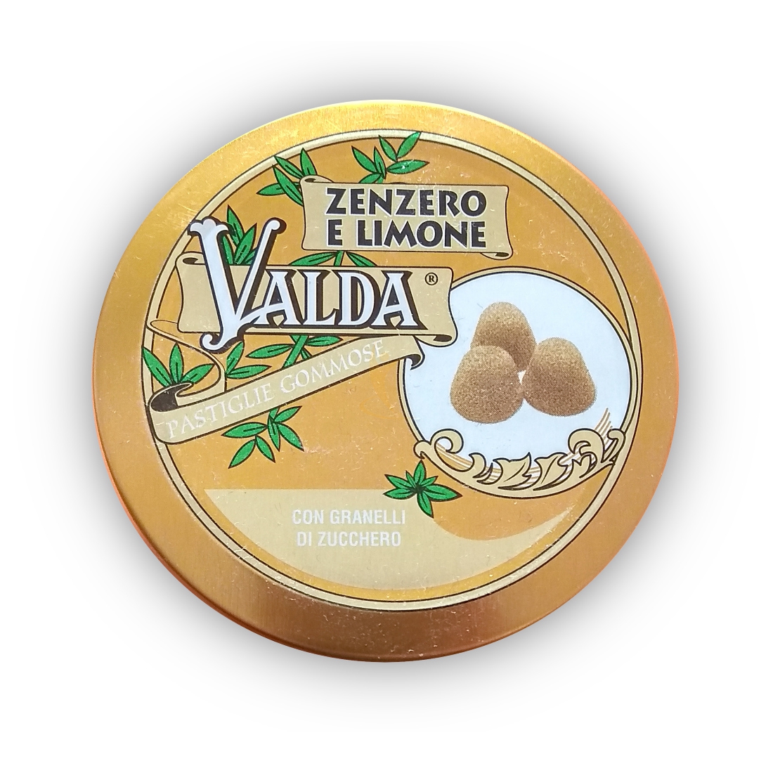 Valda Linea Classica Pastiglie Zenzero e Limone con Zucchero 50g in Metallo