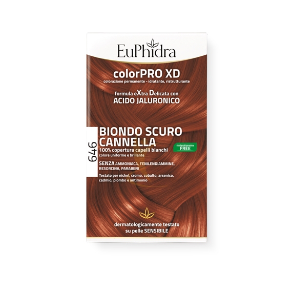 EuPhidra Linea ColorPRO XD Colorazione Extra-Delixata 646 Biondo Scuro Cannella